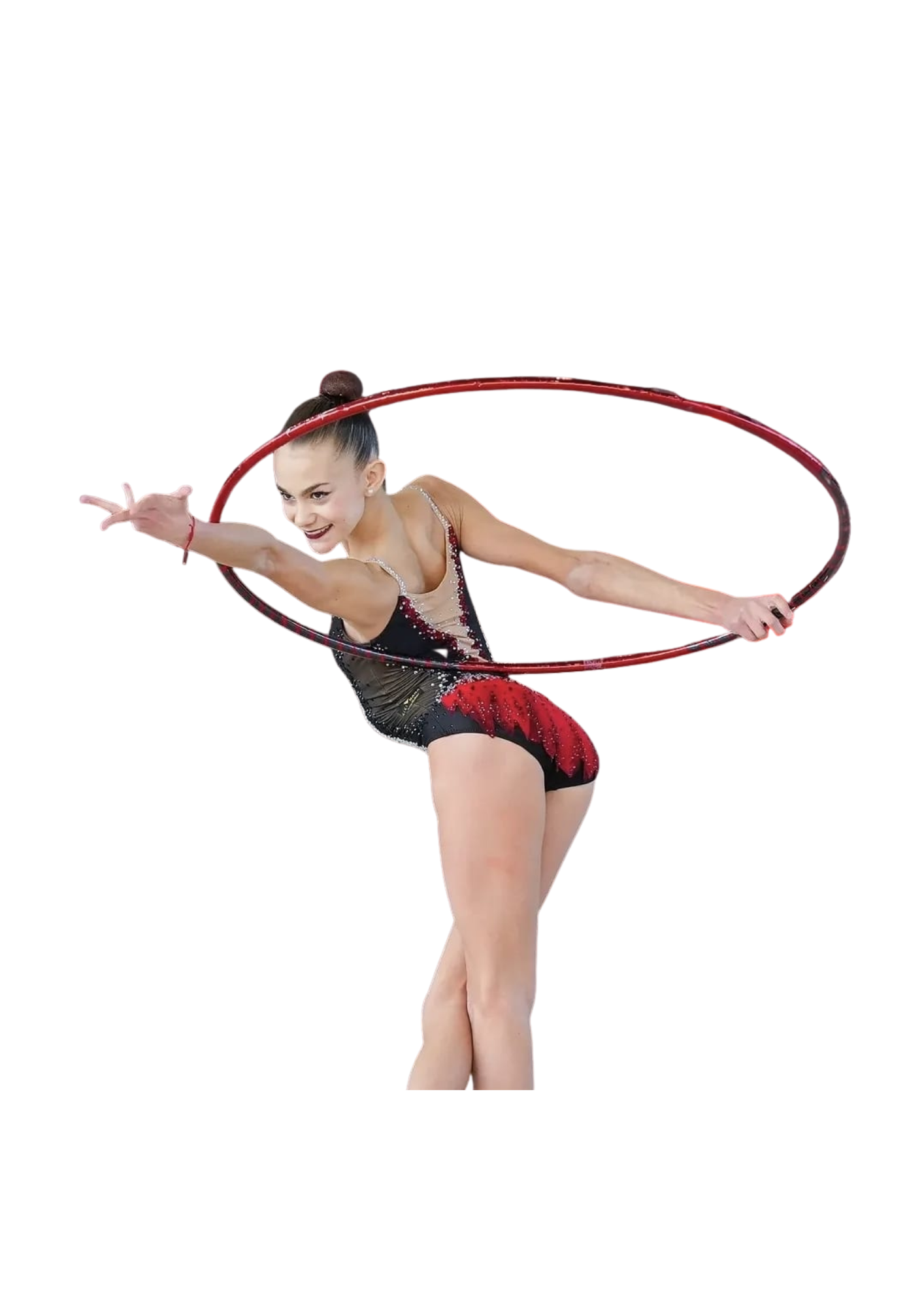Gimnasta de rítmica con aro